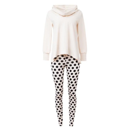 Female set (hoodies, leggings) minku beige color, river 44-9