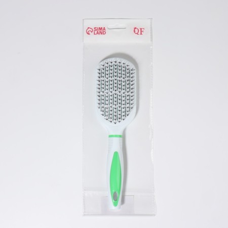 The comb is massage, ventilated, 6.5 × 23.5 cm, white/green color-3