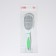 The comb is massage, ventilated, 6.5 × 23.5 cm, white/green color