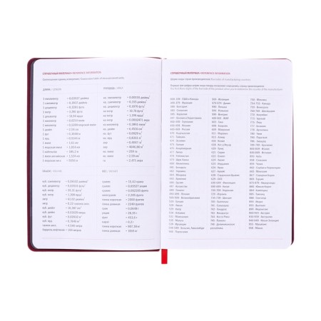 Dated diary 2025, A5, 176 sheets, Hong Kong, solid cover, pancake embossing, with liesse, block 80 g/m2, red-5
