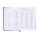 Dated diary 2025, A5, 176 sheets, Hong Kong, solid cover, pancake embossing, with liesse, block 80 g/m2, red