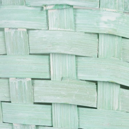 Wicker basket, d17 x 12 x 22 cm, green, bamboo-5