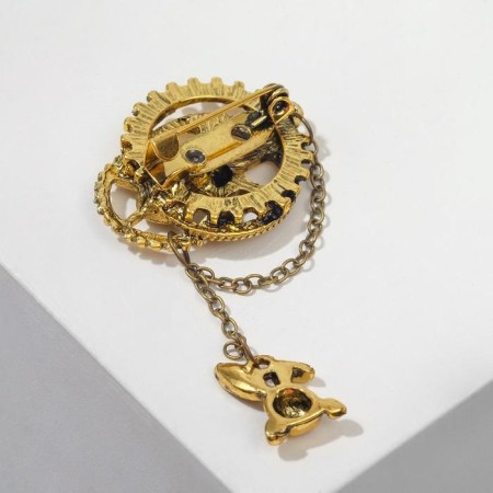 Brooch "Fairytale Rabbit" gyserka, color black gold-1