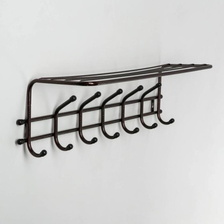 Wall hanger with the shelf "Comfort 7", 7 hooks, 61 × 20 × 8 cm, color copper antik