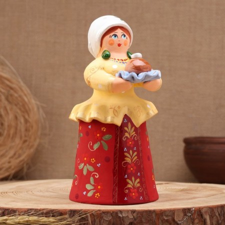 Kovrovsky toy "Baryshnya with bread and salt", ceramics