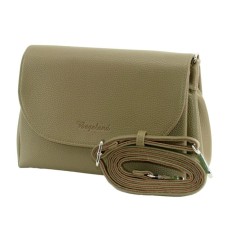 Female bag, genuine leather, olive 26x12x17 cm