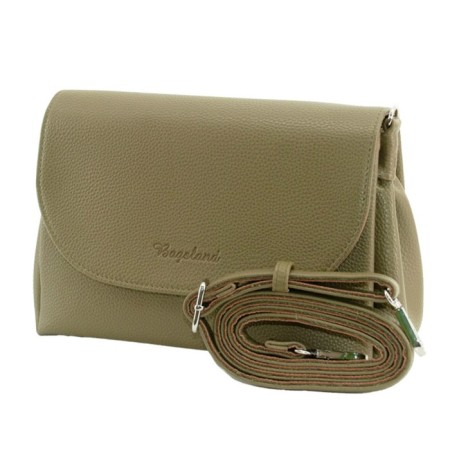 Female bag, genuine leather, olive 26x12x17 cm