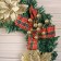 New Year's wreath D-40 cm "Bright fairy tale" bows with berries voluminous flowers