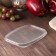 Plastic disposable “JPPLAST” plastic, 13.8 × 10.2 × 9 cm, for the middle container, the color is transparent
