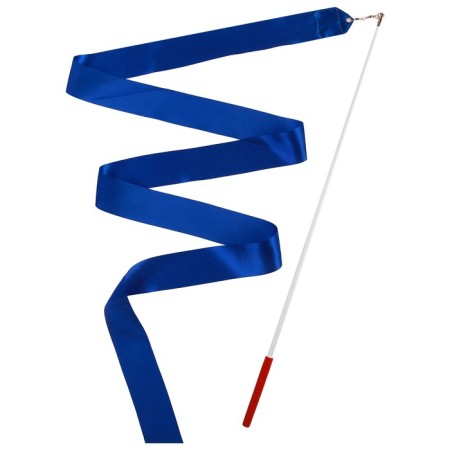 Ribbon for rhythmic gymnastics with a stick Grace Dance, 2 m, blue color-2