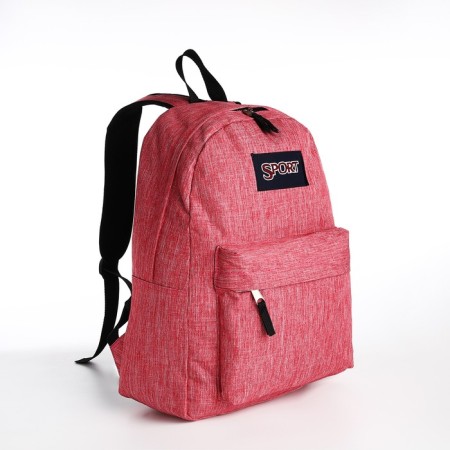 School backpack from lightning textiles, external pocket, pink-red color-2