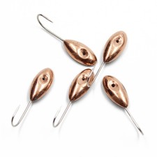 The mormyshka is soldered Yaman Ovsinka with a baldness, weight 0.86 g, copper, packaging 5 pcs.