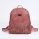 Women's backpack made of artificial leather with lightning, 1 pocket, pink color