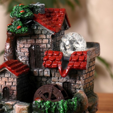 Fountain "House on the hill" 10x14x19 cm (with backlight)-1