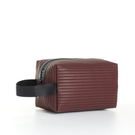Lightning cosmetic bag, brown color