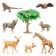 Set of figures "World of Wild Animals", 9 figures