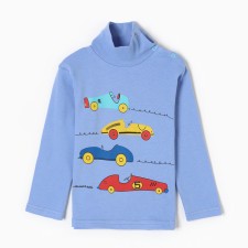 Turtleneck for boys, blue color, height 92 cm