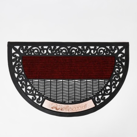 Rug -shaped reel shade of Welcome, semicircular, 50 × 80 cm, color mix-3
