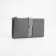 Women's wallet on the button, gray color