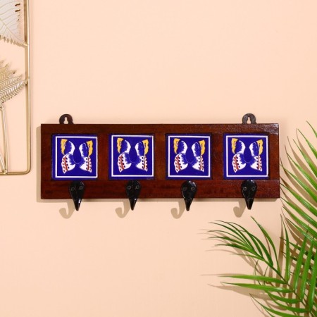 Вешалка "Караван"бабочки, 22*4*12см, дерево, 4 крючка цвет микс-3