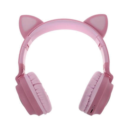 Hoco W27 headphones, wireless, invoices, microphone, BT 5.0, 300 mAh, backlight, pink-2