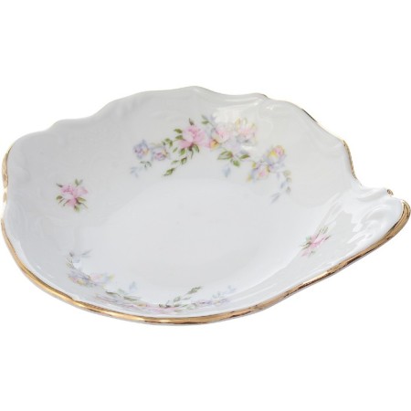 BERNADOTTE sketlate with a handle, decor "Wild rose, gold layer"