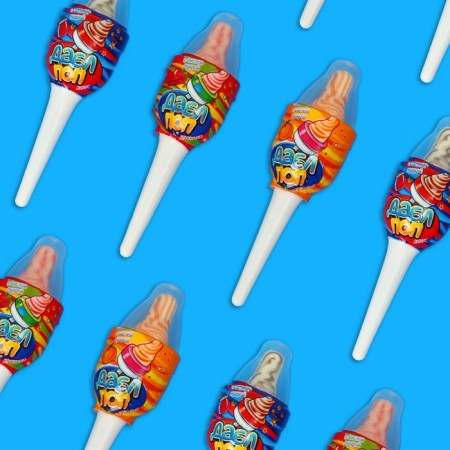 Caramel on the dabble pop stick with acidic powder assorted, 7 g-1
