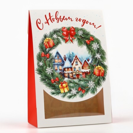 Folding box "Snow City", 15 x 7 x 22 cm, new year-1