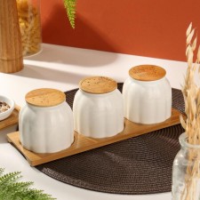 Set of storage cans Home Sweet Home, 270 ml, 3 pcs