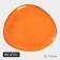 Porcelain dish for feeding Magistro "Cerera", 18 × 15.6 cm, color orange color
