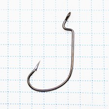 KOI Offseet Worm hook, size 10 int, BN color, offset 10 pcs.