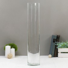 Armand-4 vase, cylinder, 10 × 50 cm, glass, transparent