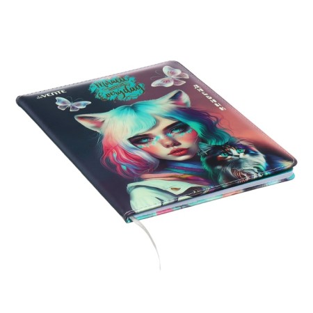 Universal diary for grade 1-11, hard cover, artificial leather, foam rubber, foil embroidery, liesse, 80 g/m2-1