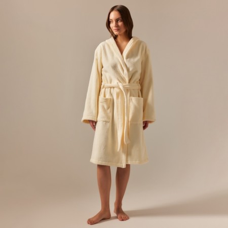 Terry robe with a hood Women's SL Home: Basic "Ivory", Rr. M, 100% HL, 420 g/m2-3