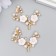 Decor for creativity Metal "Flower branch" pearls, rhinestones, gold 3.5x4 cm