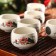 A set for the tea ceremony ceramic "delicate flower", 7 items: a kettle 180 ml, 6 cups 70 ml, white color