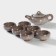 A set for the tea ceremony ceramic "Moonstone", 7 items: 6 PIAL 50 ml, kettle 150 ml