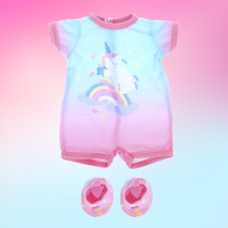 Pajamas for dolls "Unicorn", 40-44 cm, 2 things, textiles, on Velcro-2