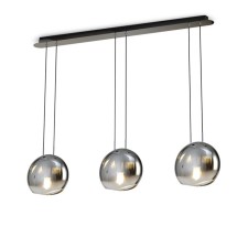 Suspension lamp mantra lens, E14, 3x20W, 1110x120x310 mm, color chromium
