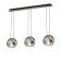 Suspension lamp mantra lens, E14, 3x20W, 1110x120x310 mm, color chromium