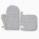 Set of kitchen. Ethel "Stars": mittens 20x28 cm, severity 19x19 cm, 80% HL, 20% PE