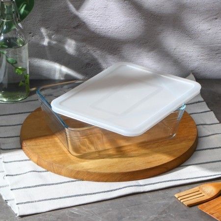 Rectangular shape for baking and baking of the heat -resistant glass Cook & Store, 2.6 l, 25 × 20 cm, with a lid-1