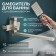 Zein bath mixer, square, pour 35 cm, with a shower set, stainless steel, satin