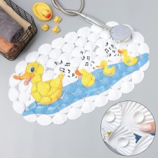 SPA-коврик для ванны на присосках SAVANNA «Мама утка», 68×38 см, цвет белый