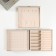 Casket to the leatherette for jewelry "Archivarius with two boxes" gray 20x15.5x28 cm