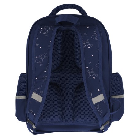 School backpack 40 x 30 x 19 cm, ergonomic back, Bruno VisConti 12-002 Bunny Life, blue-4