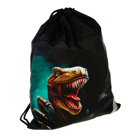 School backpack, 39 x 28 x 18 cm, + bag for shoes, calligrata p "Cool dino", green-15