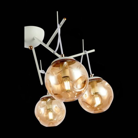 Ceiling EVOLUCE lamp. Sle110202-05. Calletta. 5x40 watts, E14, 57x57x26 cm, white color-5