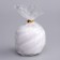 Figure candle "Spiral ball", 5.5x5.5 cm, white