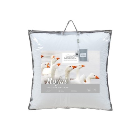 Royal pillow, size 50x70 cm, white color-8